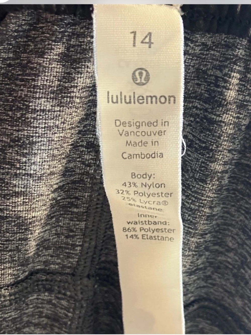 Lululemon On The Fly Pant Heathered Gray Size 14 Inseam 27” - Picture 4 of 7